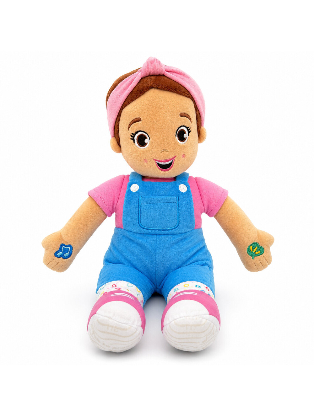 Ms Rachel Cuddle & Comfort Doll 11" Plush GUND Baby Pink Blue Overalls
